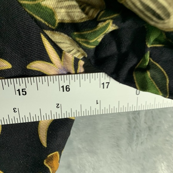 Farm Rio Womens Dress WInter Garden Mini Long Sleeves Black XS Dragon Fly Floral - Picture 8 of 11